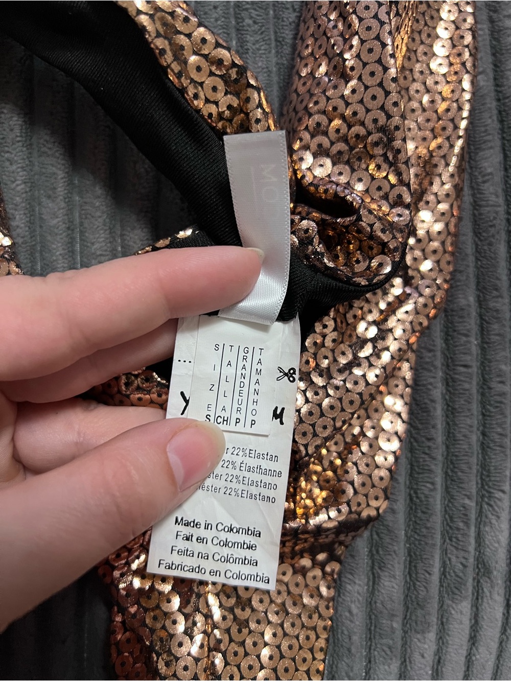 Yandy Rose Gold Sequin Bikini Set - Picture 4 of 4